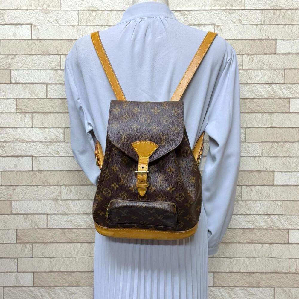 LOUIS VUITTON Brown Monogram Canvas Backpack - Picture 2 of 16